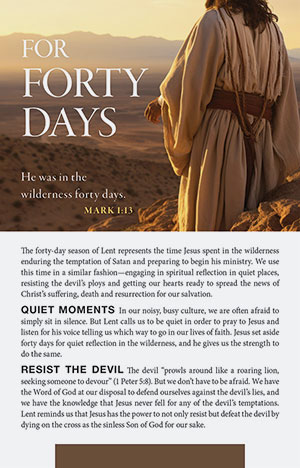 For Forty Days Lent Bulletin Insert (Set of 50)