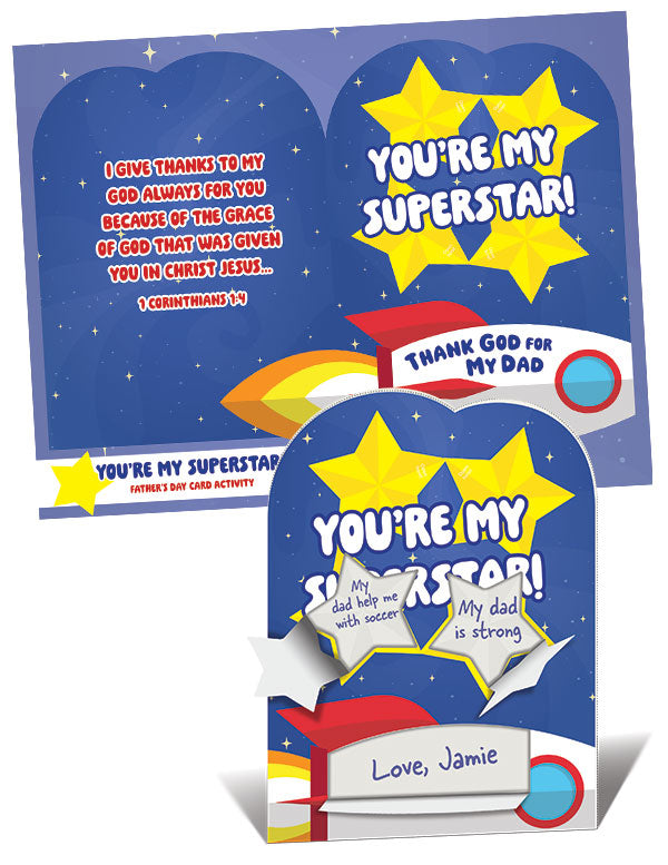 You're My Superstar Father's Day Activity Sheet