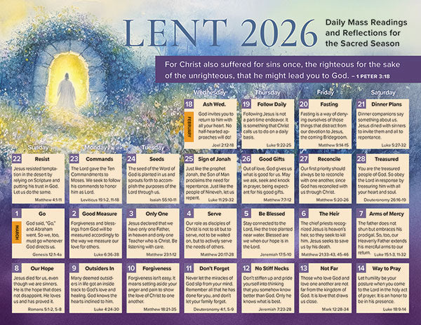 Daily Lent 2026 Catholic Calendar
