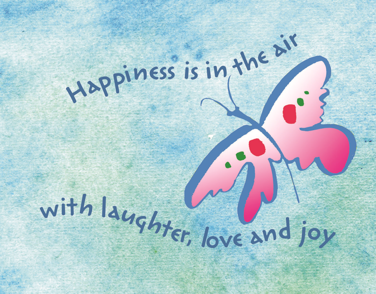 Happiness Is In The Air... Birthday Card