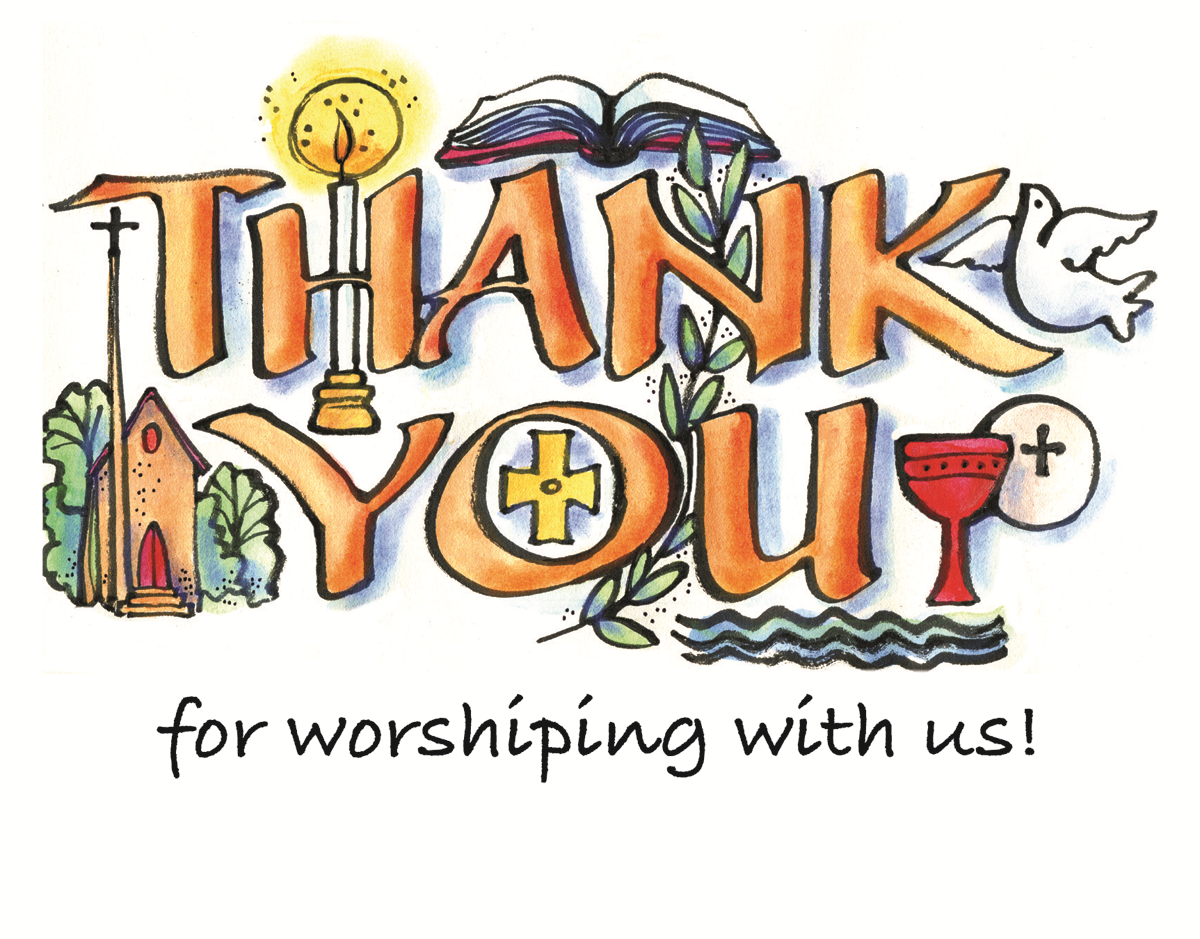 Thank You for Worshipping Greeting Card