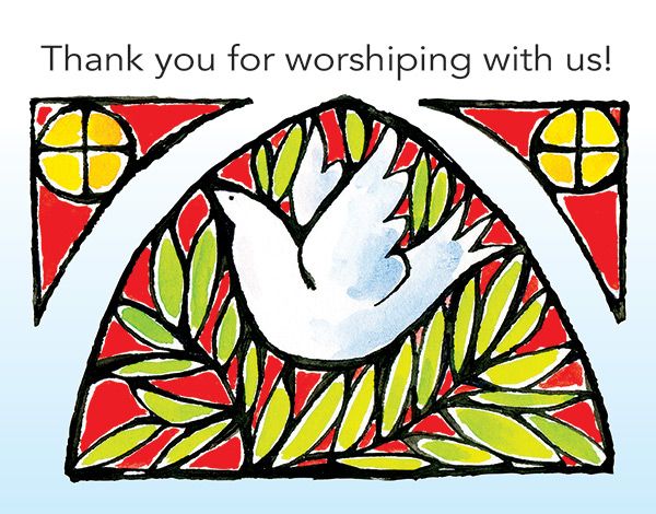 Thank You For Worshiping With Us Greeting Card