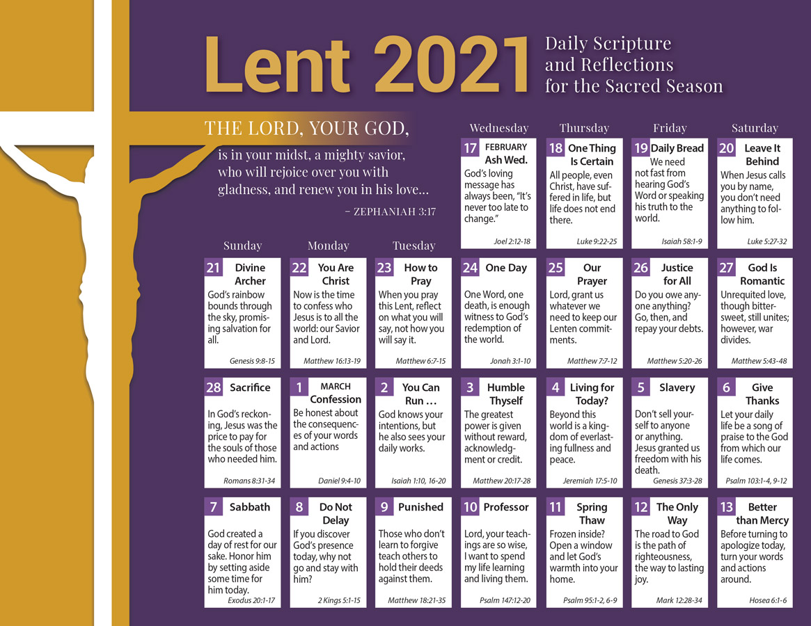 Catholic Lent Calendar 2021 Free Printable Liturgical Calendar For Images And Photos Finder