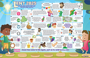 Daily Lent 2025 Calendar for Kids (Set of 50)