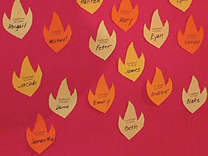 Extra Sheets of 12 Flames for Parish Confirmation Banner