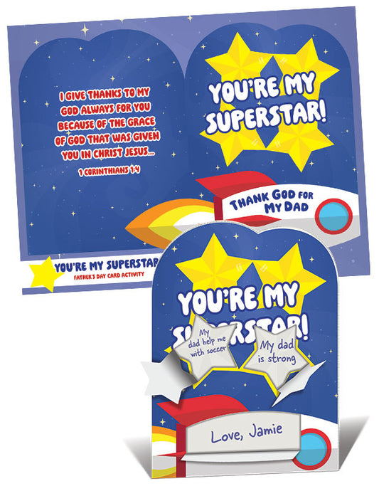 You're My Superstar Father's Day Activity Sheet