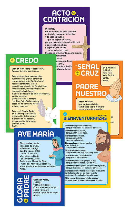 Catholic Classroom Prayer Posters Spanish