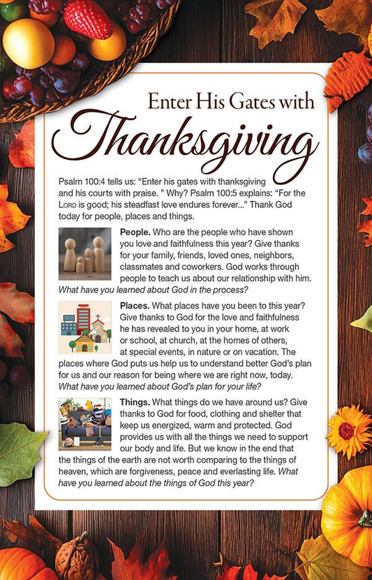 Thanksgiving Bulletin Insert
