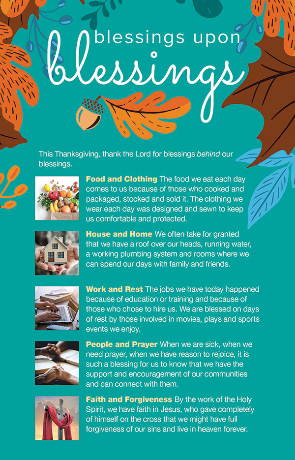 Bulletin Insert for Thanksgiving