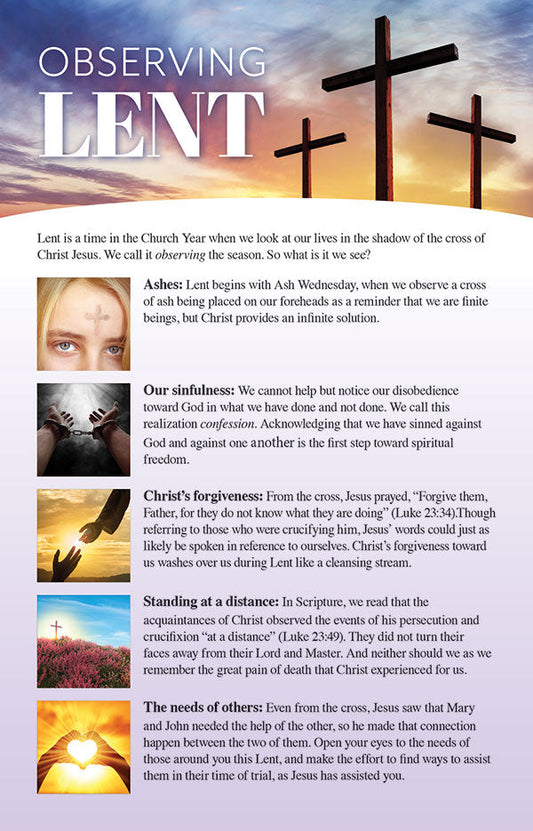 Lent Bulletin Insert