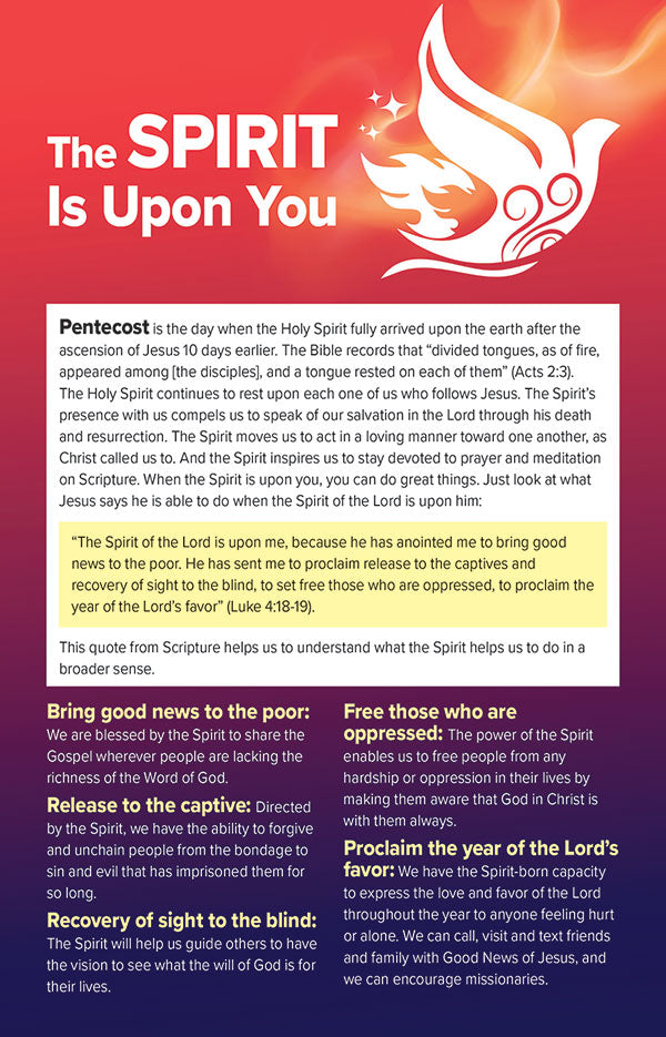 Pentecost Bulletin Insert