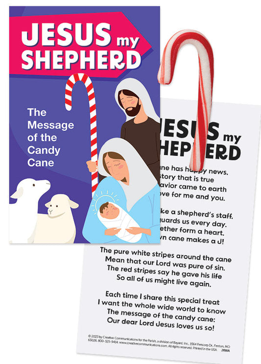 Jesus my Shepard Christmas Candy Card with Peppermint