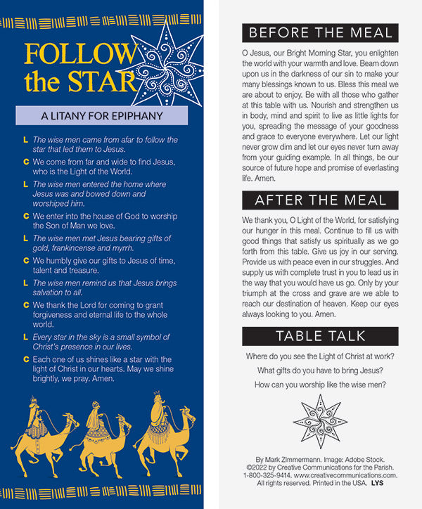 Follow the Star Epiphany Litany