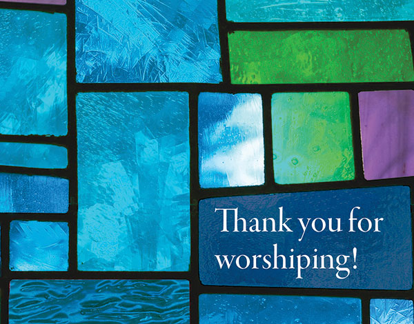 Thank You for Worshiping Card