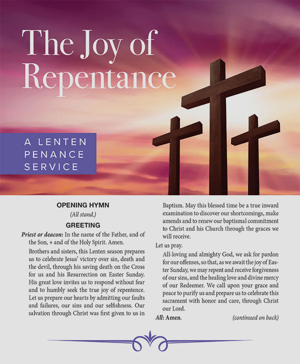 The Joy of Repentance: A Penance Service for Lent