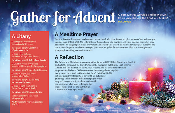 Gather for Advent Placemat