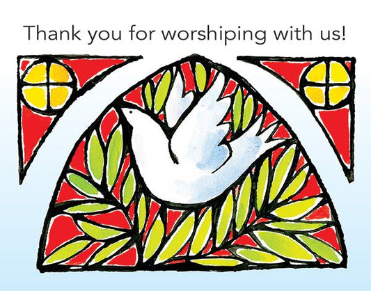 Thank You For Worshiping With Us Greeting Card