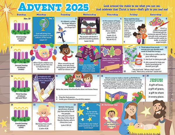 Daily Advent 2025 Calendar for Kids